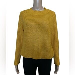 Age Trés Chic Mustard Yellow Knit Sweater - Size Small